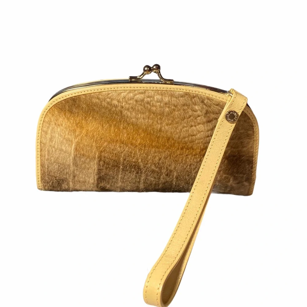 MONSAC Ombré Boars Hair & Goat Leather Wristlet